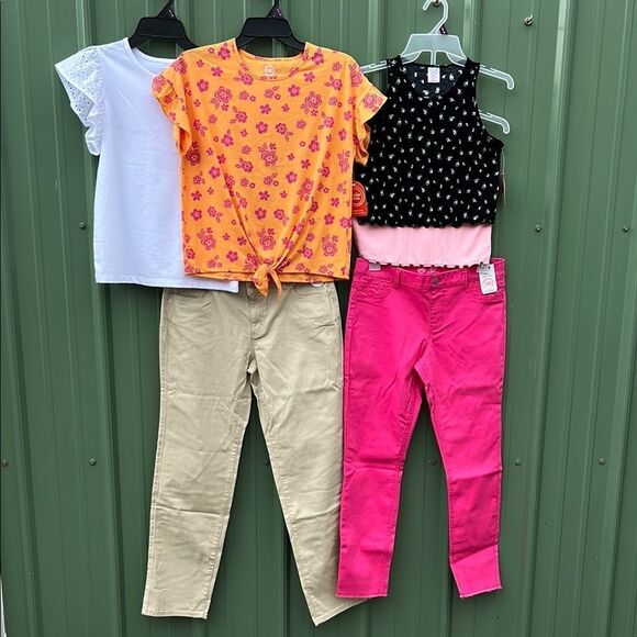 Girls Pants Leggings T-Shirts & Tank Tops 6-Piece Bundle Size XXL 18 - Picture 1 of 12